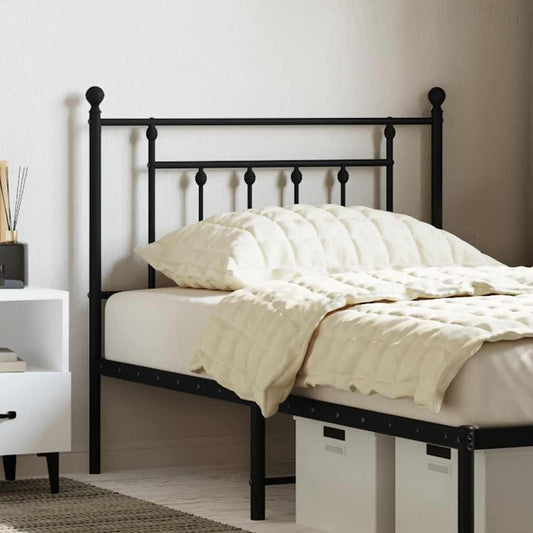 vidaXL Ανταλλακτικό κεφαλάρι Μαύρο 90 εκ. Μεταλλικό