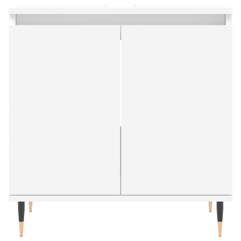 vidaXL Σετ Επίπλων Μπάνιου 3 Τεμαχίων Λευκό από Επεξεργασμένο Ξύλο