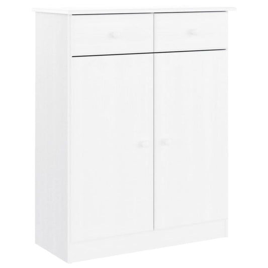 vidaXL Παπουτσοθήκη ALTA Λευκή 77 x 35 x 96 εκ. από Μασίφ Ξύλο Πεύκου