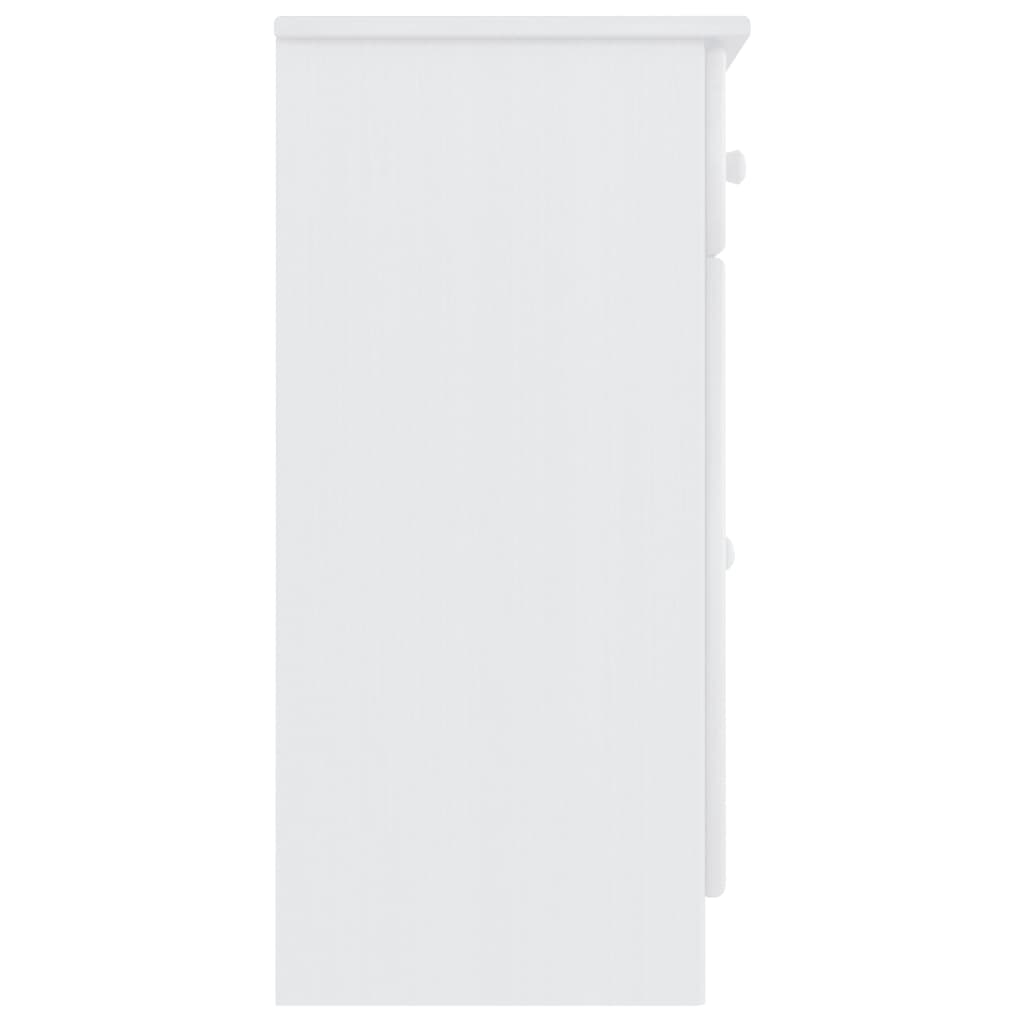 vidaXL Ντουλάπι ALTA Λευκό 77 x 35 x 73 εκ. από Μασίφ Ξύλο Πεύκου