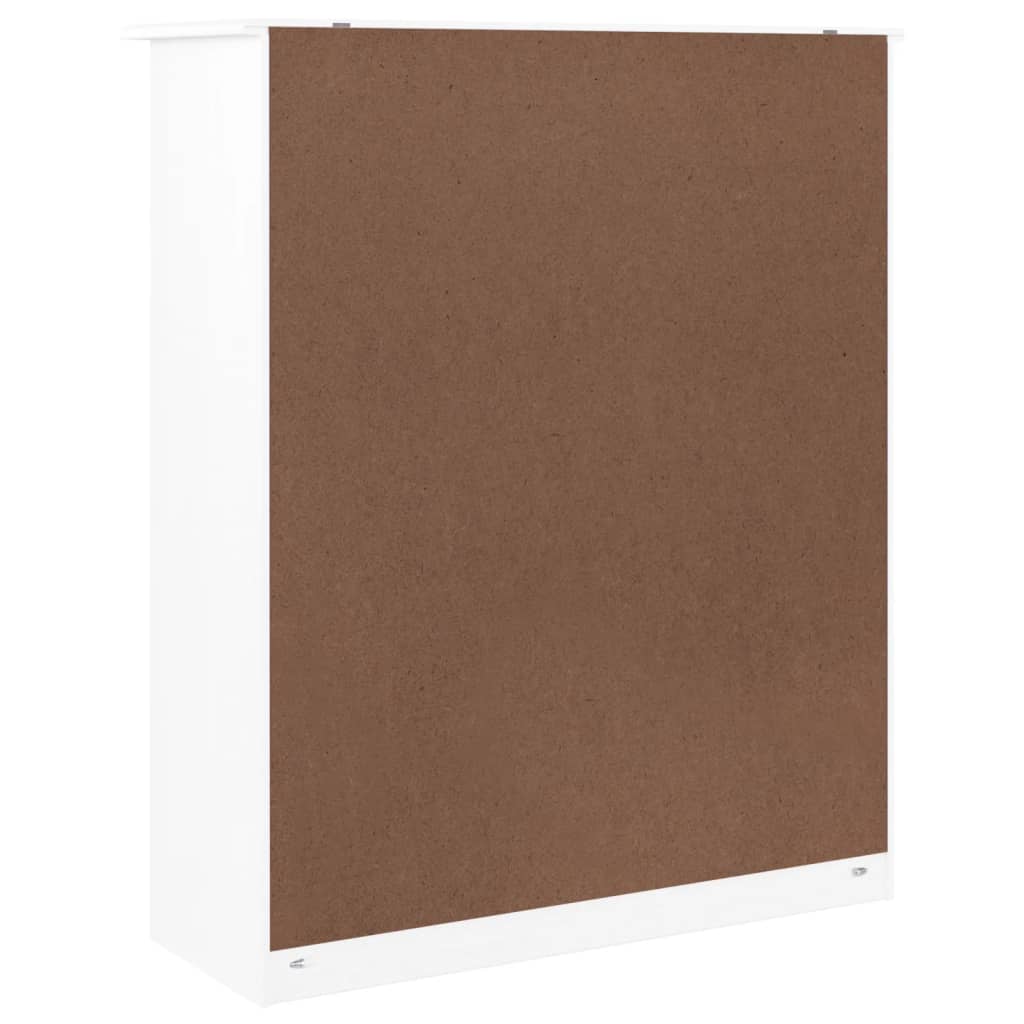 vidaXL Πάνω Ντουλάπι-Βιτρίνα ALTA Λευκό 77x30x92 εκ. Μασίφ Ξύλο Πεύκου