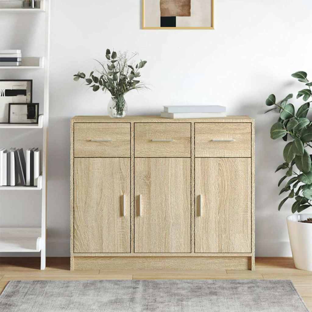 vidaXL Συρταριέρα Sonoma Δρυς 91 x 28 x 75 εκ. Επεξεργασμένο Ξύλο