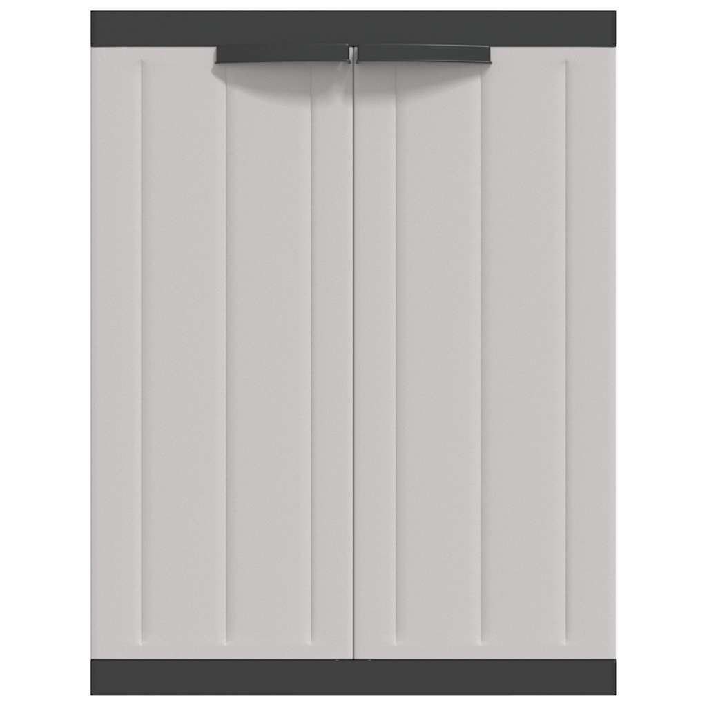 vidaXL Ντουλάπι Αποθ. Εξ. Χώρου Γκρι/Μαύρο 65x37x85 εκ. Πολυπροπυλένιο