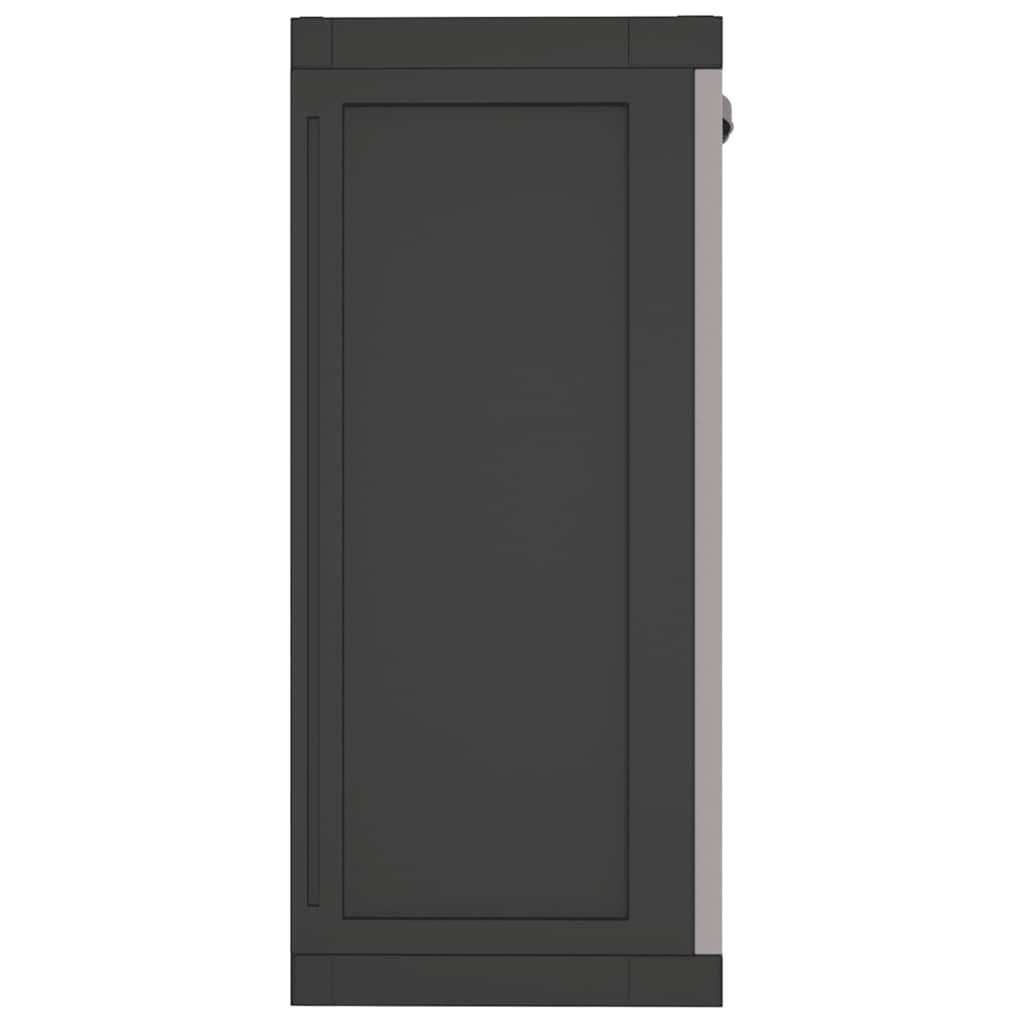 vidaXL Ντουλάπι Αποθ. Εξ. Χώρου Γκρι/Μαύρο 65x37x85 εκ. Πολυπροπυλένιο