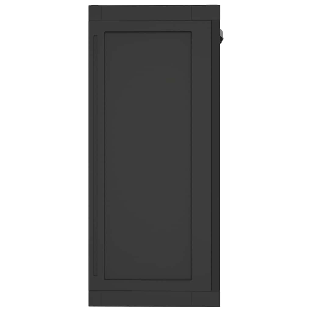 vidaXL Ντουλάπι Αποθ. Εξ. Χώρου Μαύρο 65x37x85 εκ. Πολυπροπυλένιο
