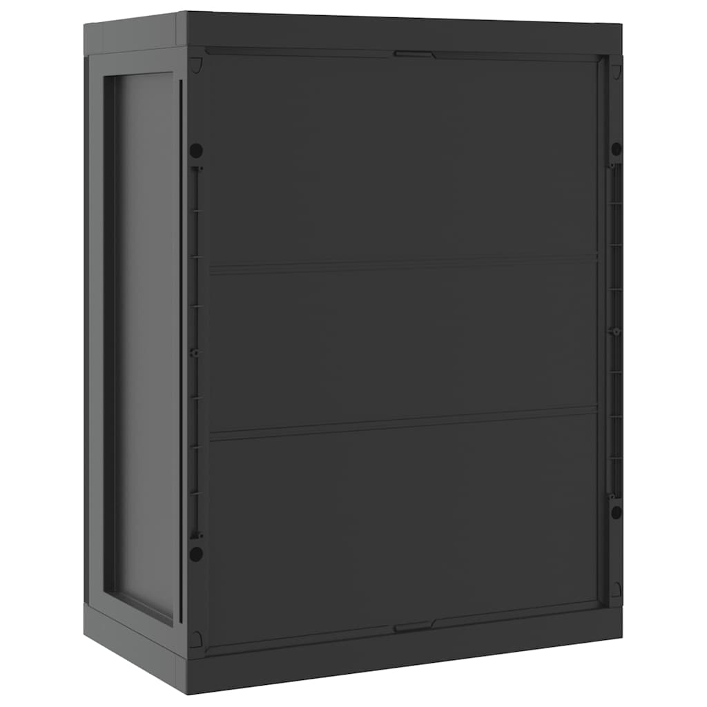 vidaXL Ντουλάπι Αποθ. Εξ. Χώρου Μαύρο 65x37x85 εκ. Πολυπροπυλένιο