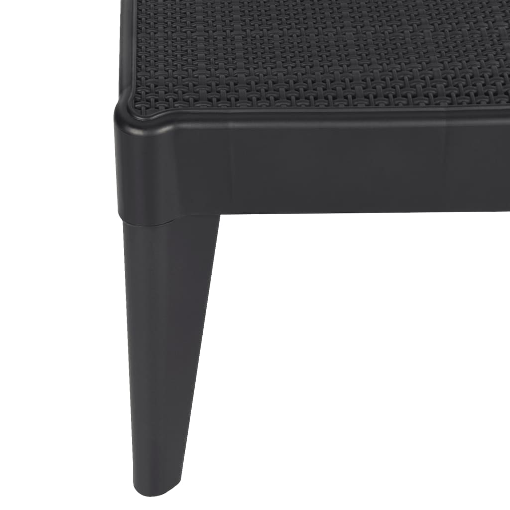 vidaXL Ξαπλώστρα Ανθρακί 186 x 60 x 29 από Πολυπροπυλένιο