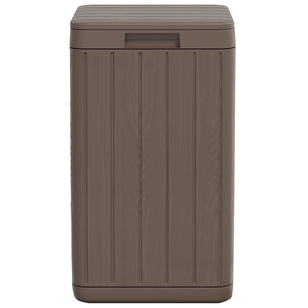 vidaXL Κάδος Απορριμμάτων Εξωτερ. Χώρου Καφέ 38x38x65 εκ. Πολυπρ/λένιο