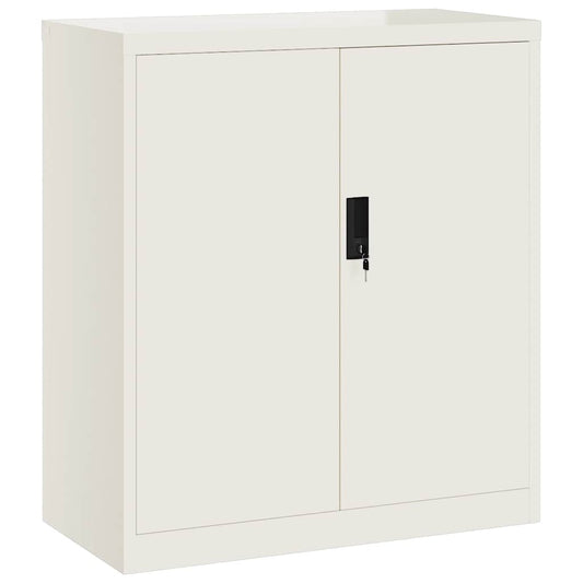 vidaXL Αρχειοθήκη Λευκή 79 x 40 x 90 εκ. από Ατσάλι