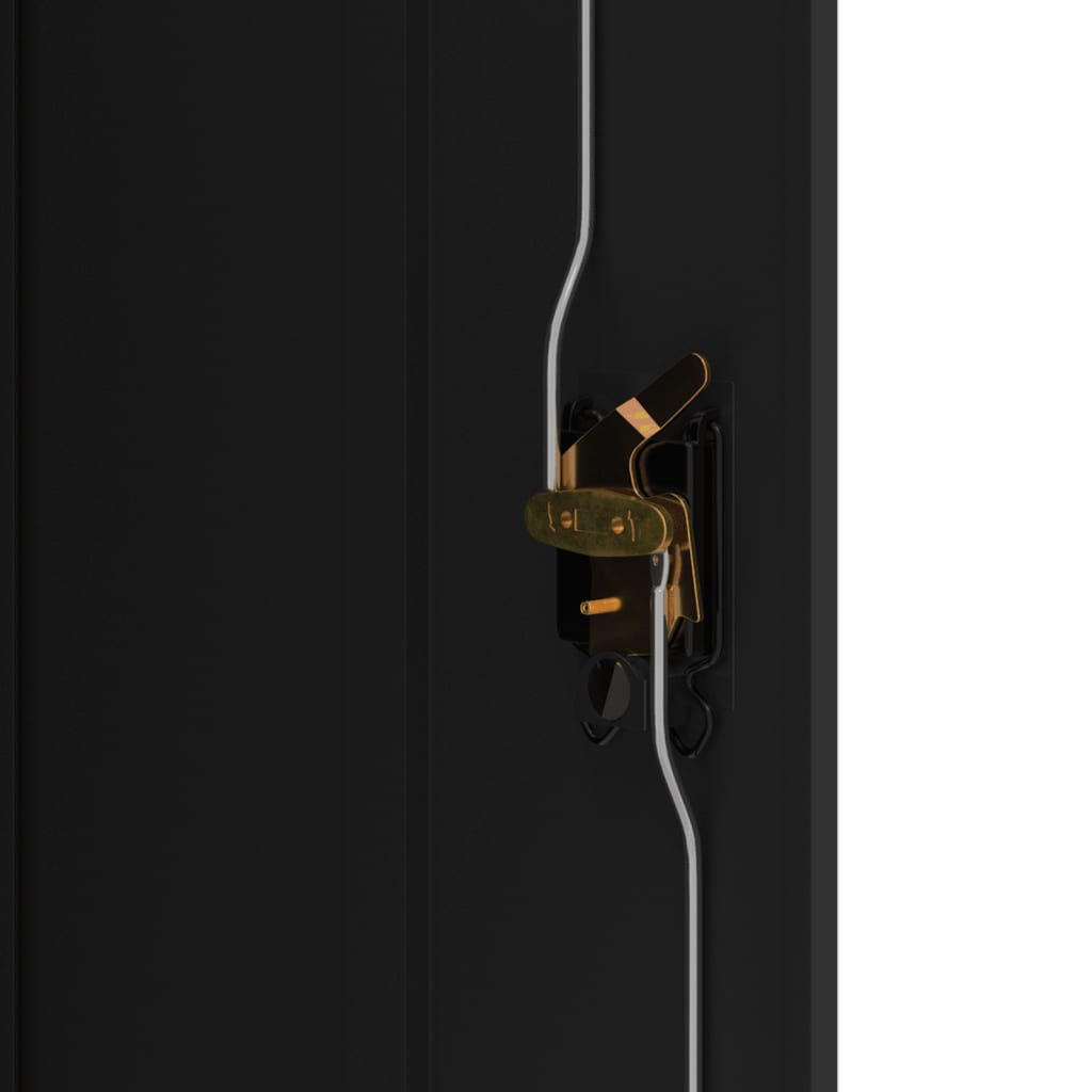 vidaXL Αρχειοθήκη Μαύρη 90 x 40 x 140 εκ. Ατσάλινη