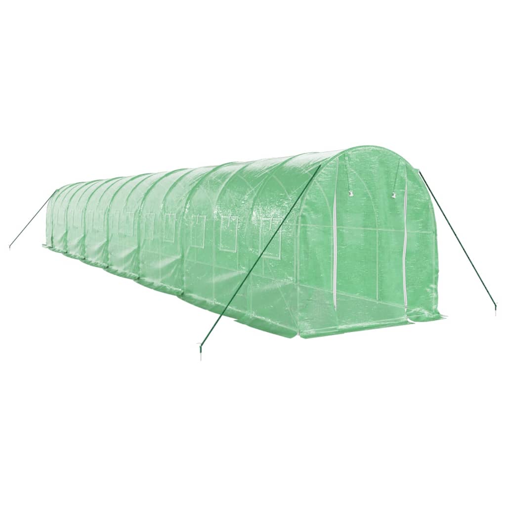 vidaXL Θερμοκήπιο Πράσινο 28 μ² 14 x 2 x 2 μ. με Ατσάλινο Πλαίσιο