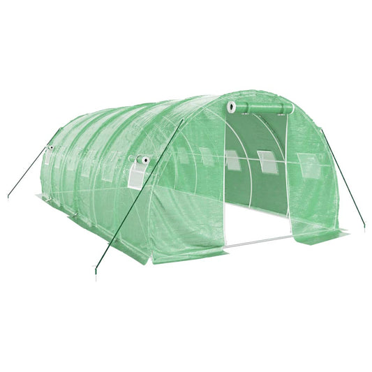 vidaXL Θερμοκήπιο Πράσινο 18 μ² 6 x 3 x 2 μ. με Ατσάλινο Πλαίσιο