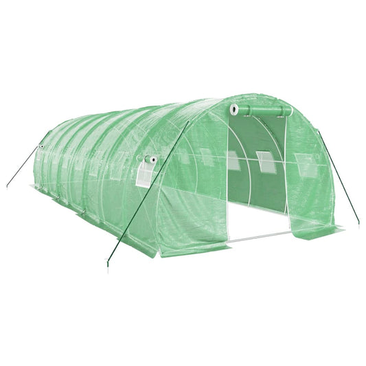 vidaXL Θερμοκήπιο Πράσινο 24 μ² 8 x 3 x 2 μ. με Ατσάλινο Πλαίσιο