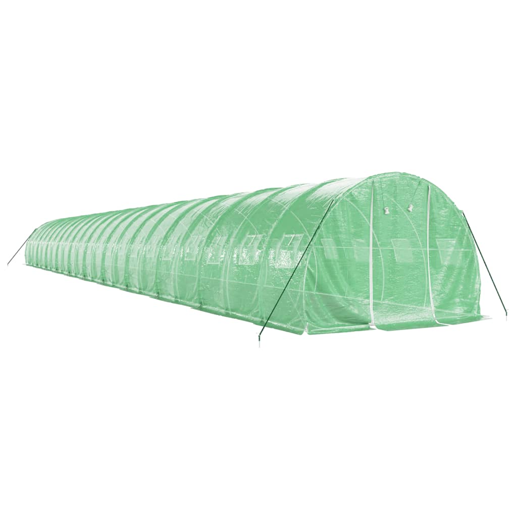 vidaXL Θερμοκήπιο Πράσινο 66 μ² 22 x 3 x 2 μ. με Ατσάλινο Πλαίσιο
