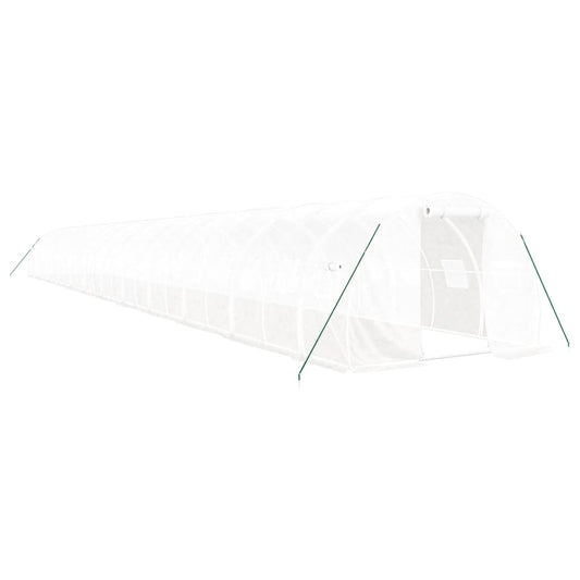 vidaXL Θερμοκήπιο Λευκό 72 μ² 24 x 3 x 2 μ. με Ατσάλινο Πλαίσιο