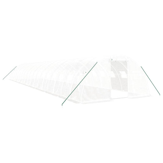 vidaXL Θερμοκήπιο Λευκό 72 μ² 18 x 4 x 2 μ. με Ατσάλινο Πλαίσιο