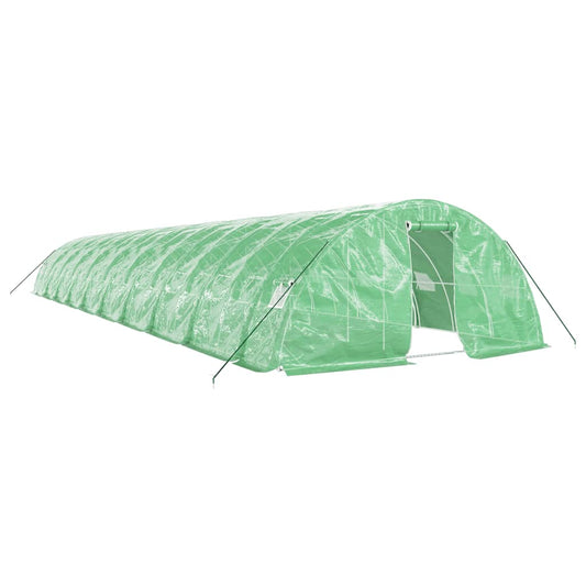 vidaXL Θερμοκήπιο με Ατσάλινο Πλαίσιο Πράσινο 100 μ² 20 x 5 x 2,3 μ.