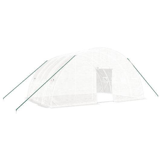 vidaXL Θερμοκήπιο με Ατσάλινο Πλαίσιο Λευκό 24 μ² 6 x 4 x 2,85 μ.