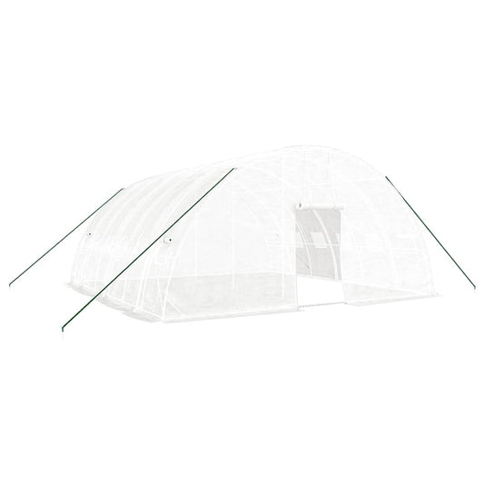 vidaXL Θερμοκήπιο με Ατσάλινο Πλαίσιο Λευκό 36 μ² 6 x 6 x 2,85 μ.