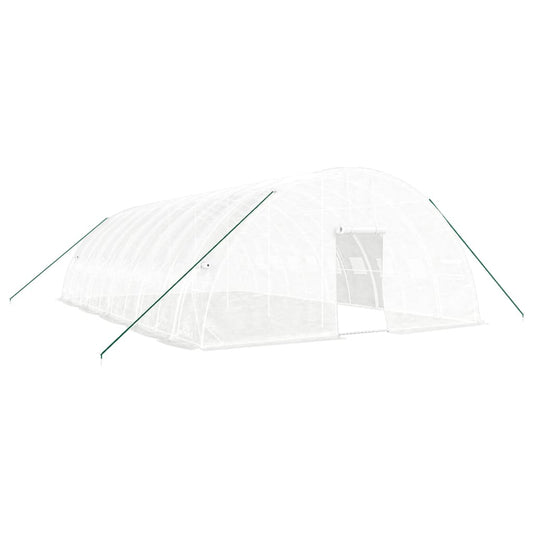 vidaXL Θερμοκήπιο με Ατσάλινο Πλαίσιο Λευκό 60 μ² 10 x 6 x 2,85 μ.