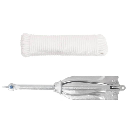 vidaXL Άγκυρα Πτυσσόμενη με Σχοινί 12 κιλά Γαλβανισμένο χυτοσίδηρο