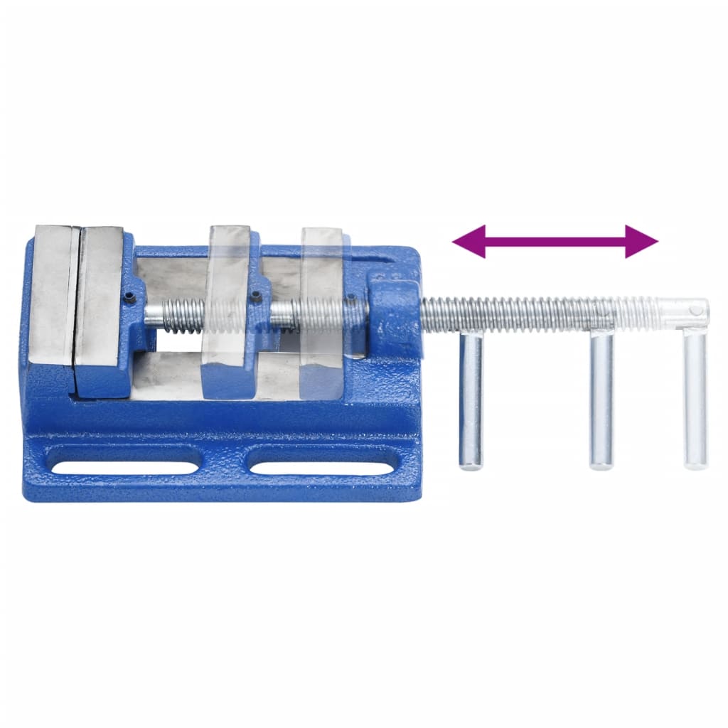vidaXL Μέγγενη Δράπανου Κολονάτου Μπλε 76 χιλ. από Χυτοσίδηρο