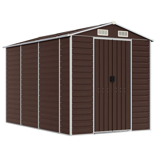 vidaXL Αποθήκη Κήπου Καφέ 191 x 300 x 198 εκ. από Γαλβανισμένο Ατσάλι