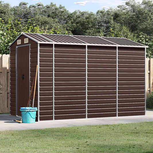 vidaXL Αποθήκη Κήπου Καφέ 191 x 300 x 198 εκ. από Γαλβανισμένο Ατσάλι