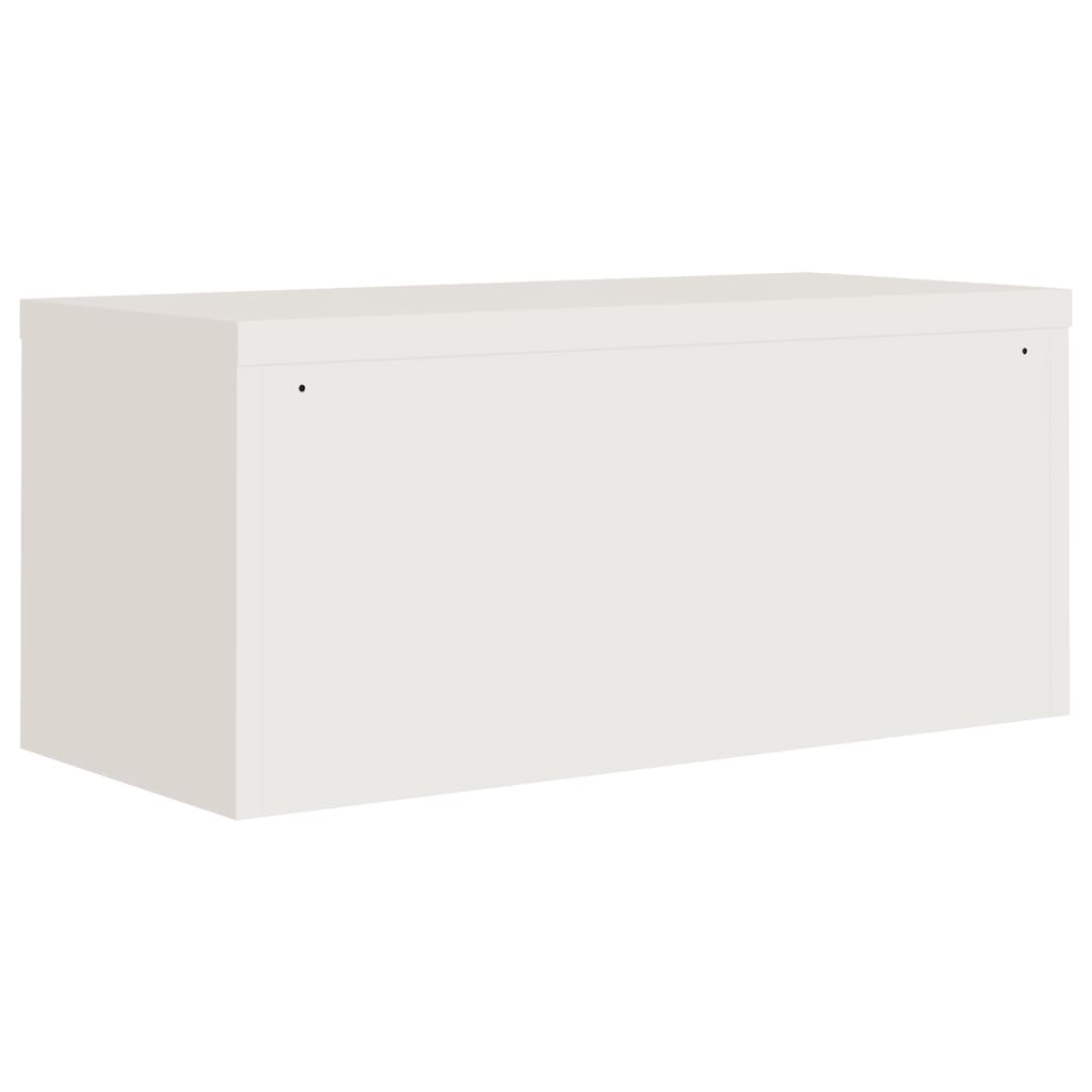 vidaXL Αρχειοθήκη Λευκή 90 x 40 x 130 εκ. από Ατσάλι