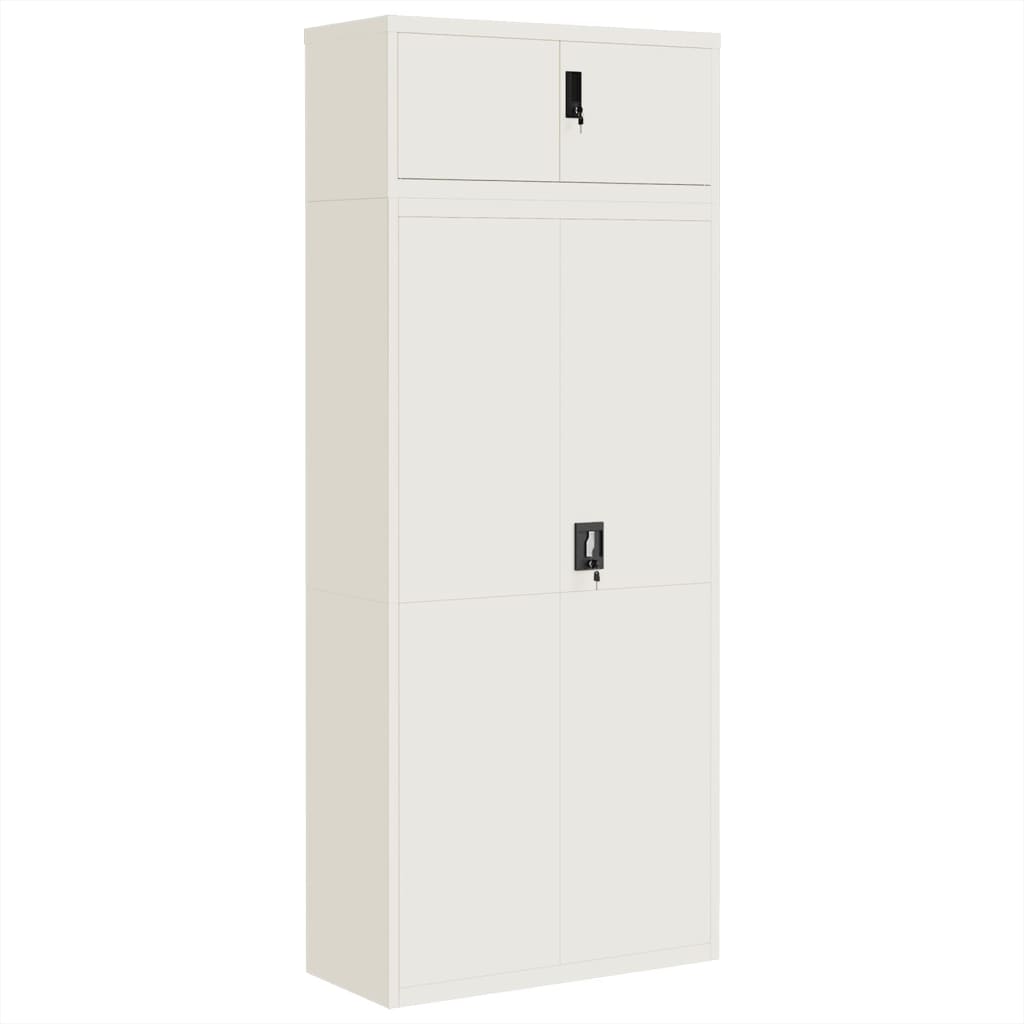 vidaXL Αρχειοθήκη Λευκή 90 x 40 x 220 εκ. Ατσάλινη