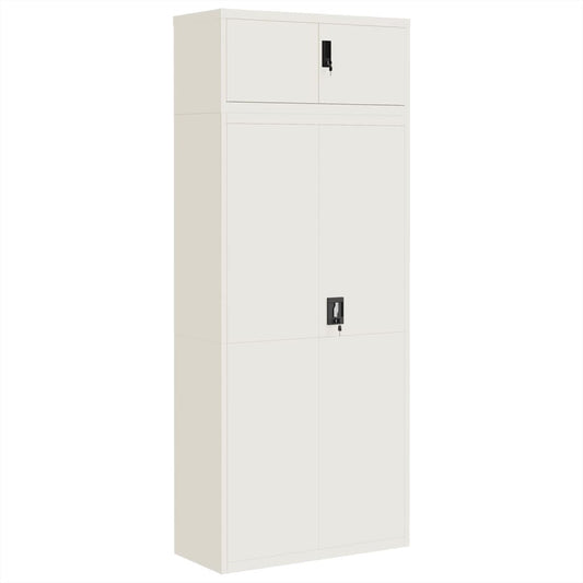 vidaXL Αρχειοθήκη Λευκή 90 x 40 x 220 εκ. Ατσάλινη