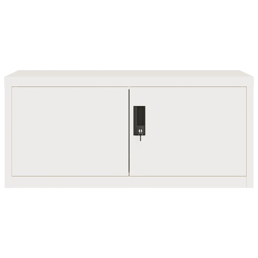 vidaXL Αρχειοθήκη Λευκή 90 x 40 x 220 εκ. Ατσάλινη