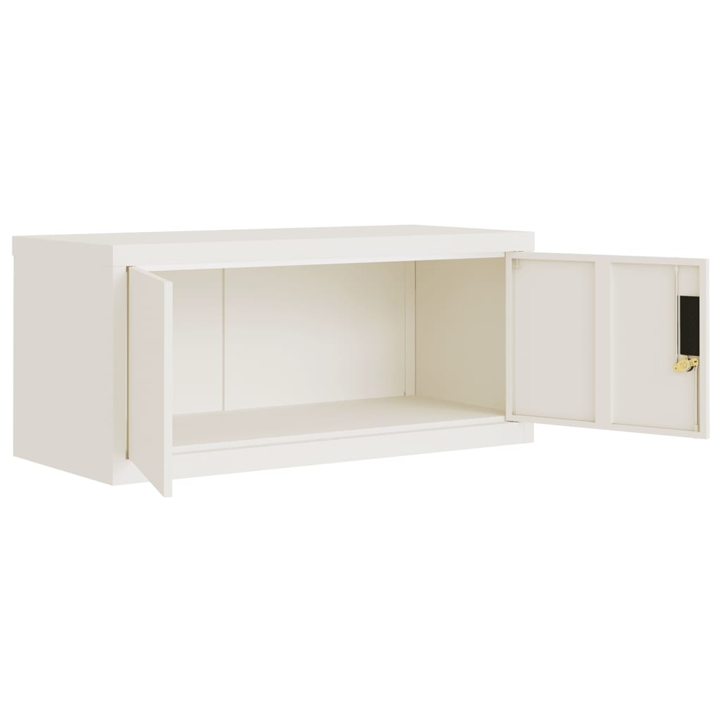 vidaXL Αρχειοθήκη Λευκή 90 x 40 x 240 εκ. Ατσάλινη