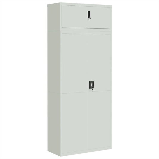 vidaXL Αρχειοθήκη Αν. Γκρι 90 x 40 x 220 εκ. Ατσάλινη