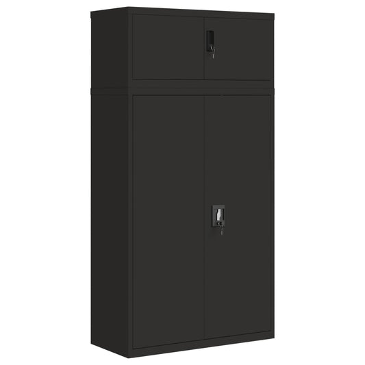 vidaXL Αρχειοθήκη Μαύρη 90 x 40 x 180 εκ. Ατσάλινη