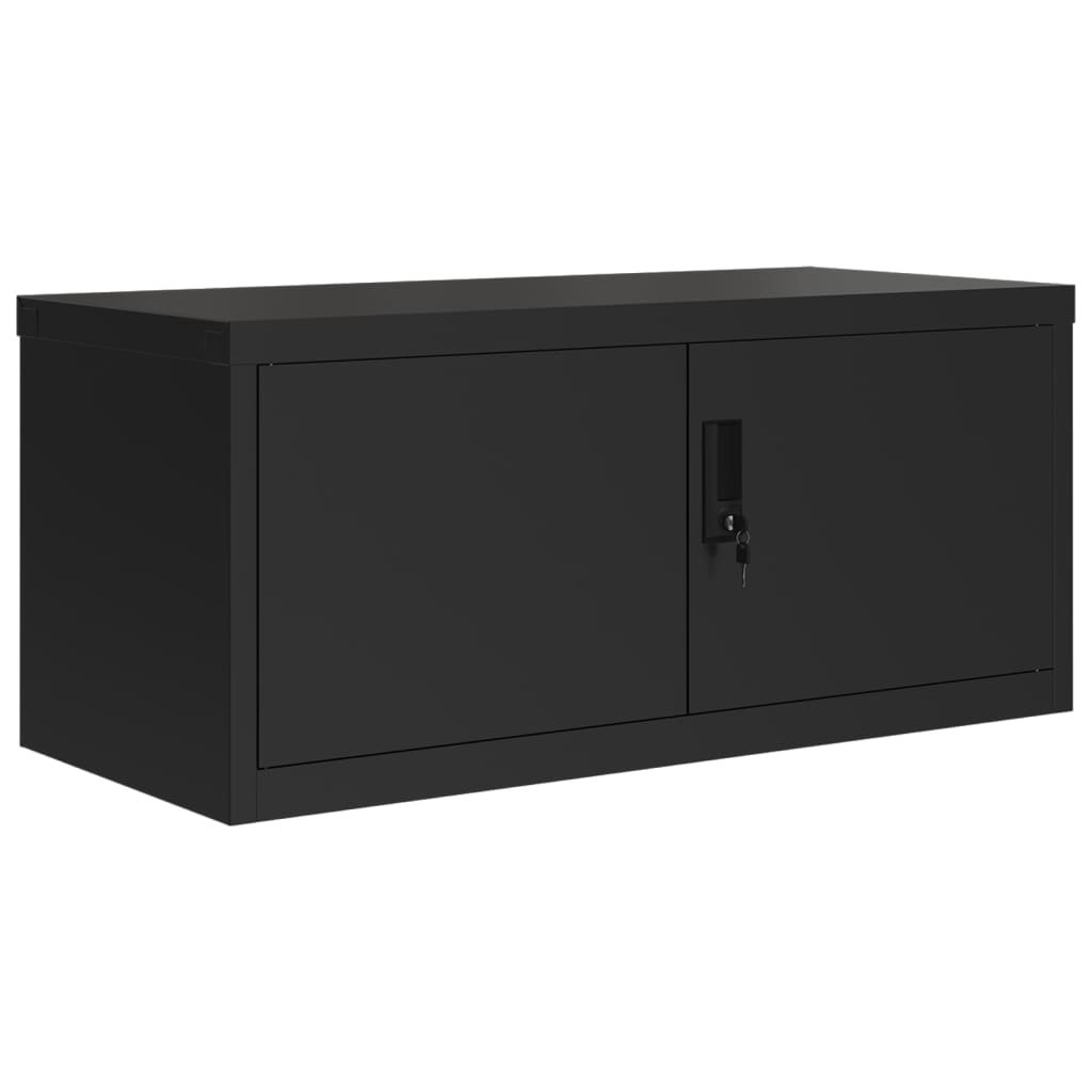 vidaXL Αρχειοθήκη Μαύρη 90 x 40 x 220 εκ. Ατσάλινη