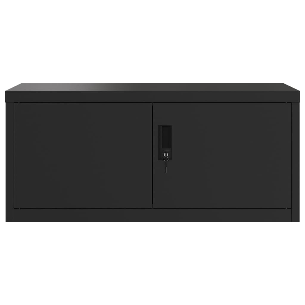 vidaXL Αρχειοθήκη Μαύρη 90 x 40 x 220 εκ. Ατσάλινη