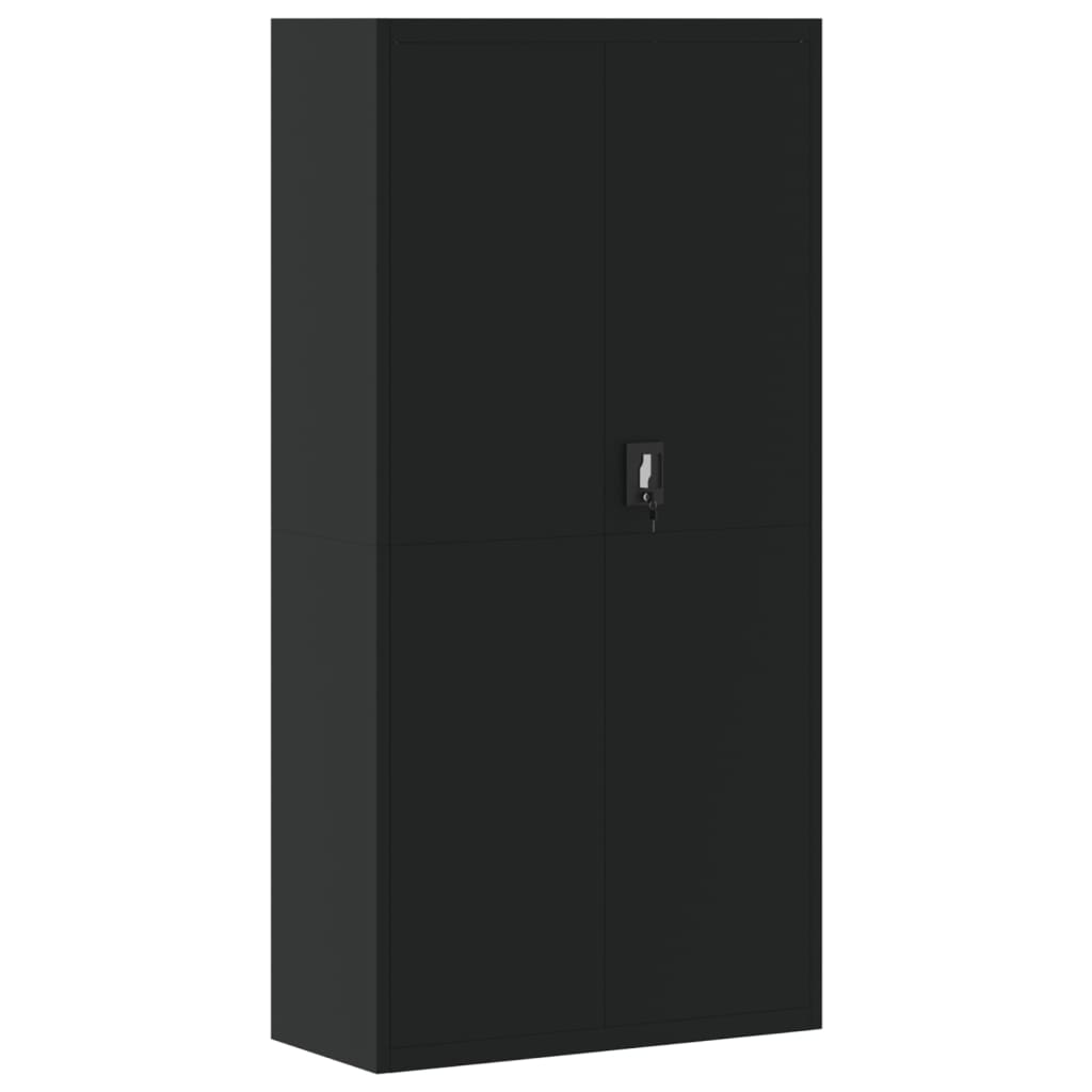 vidaXL Αρχειοθήκη Μαύρη 90 x 40 x 220 εκ. Ατσάλινη