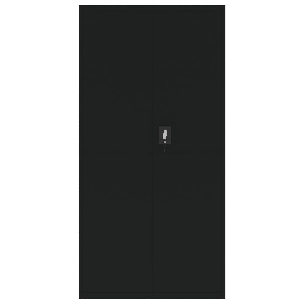vidaXL Αρχειοθήκη Μαύρη 90 x 40 x 220 εκ. Ατσάλινη