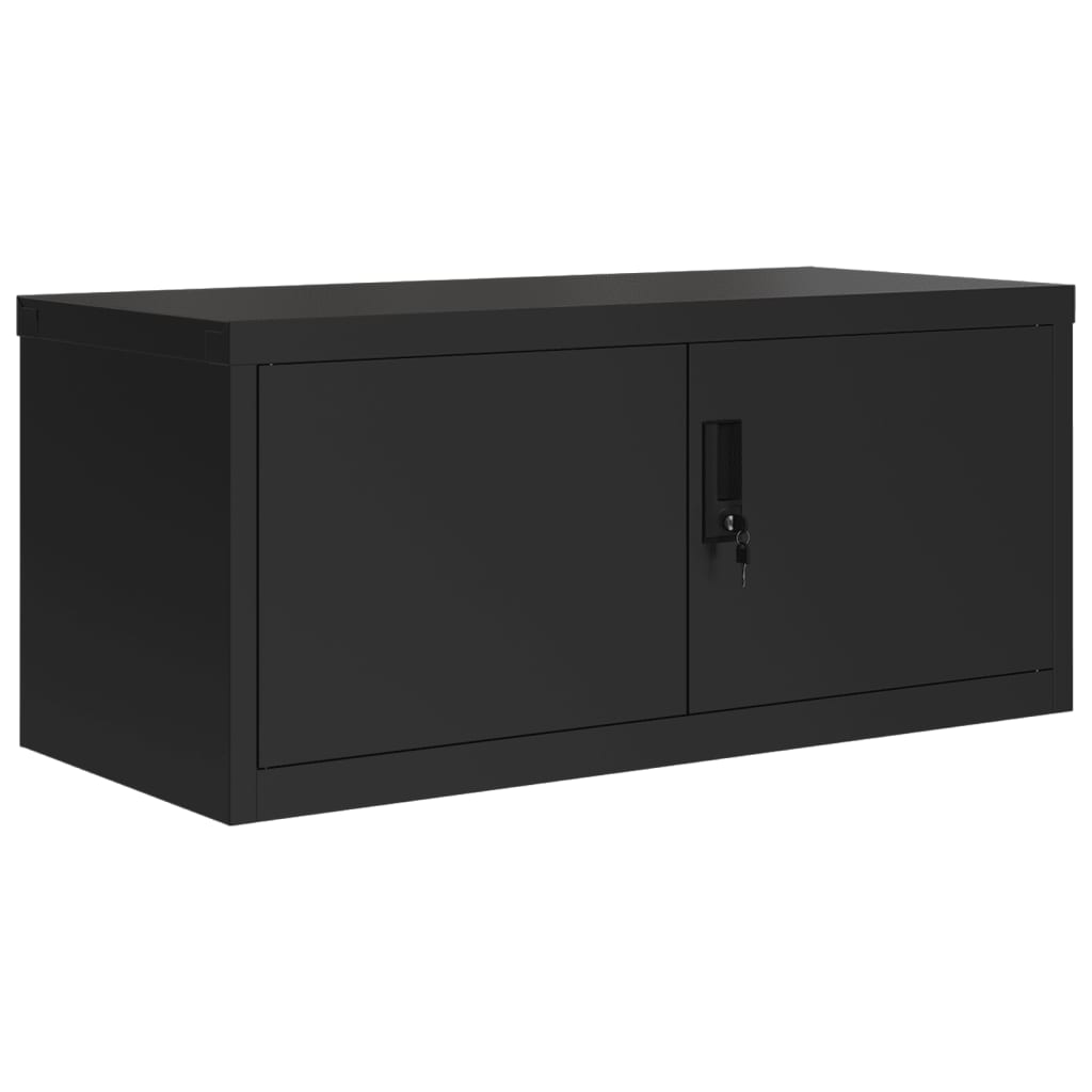 vidaXL Αρχειοθήκη Μαύρη 90 x 40 x 240 εκ. από Ατσάλι