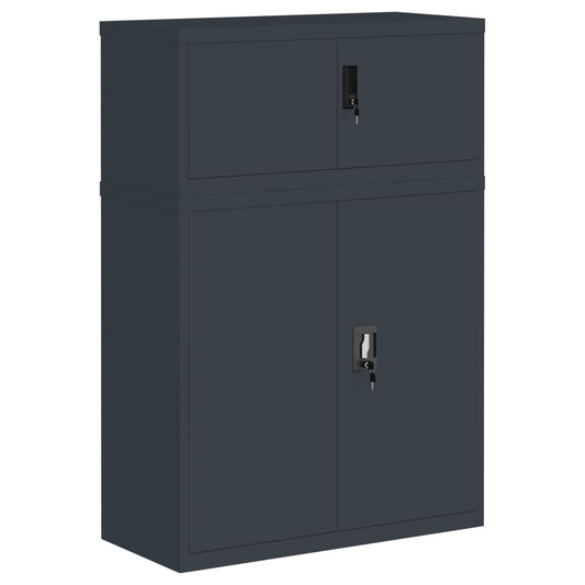 vidaXL Αρχειοθήκη Ανθρακί 90 x 40 x 130 εκ. Ατσάλινη