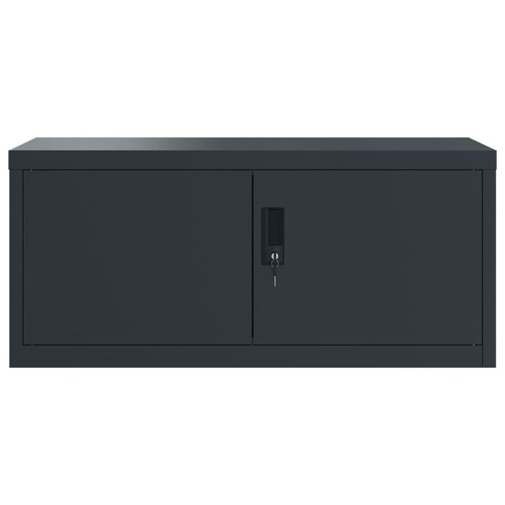 vidaXL Αρχειοθήκη Ανθρακί 90 x 40 x 130 εκ. Ατσάλινη