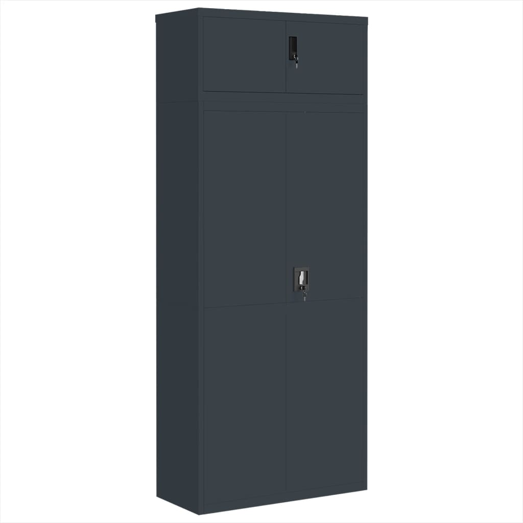 vidaXL Αρχειοθήκη Ανθρακί 90 x 40 x 220 εκ. Ατσάλινη