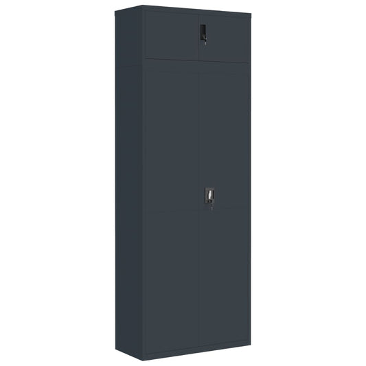 vidaXL Αρχειοθήκη Ανθρακί 90 x 40 x 240 εκ. Ατσάλινη