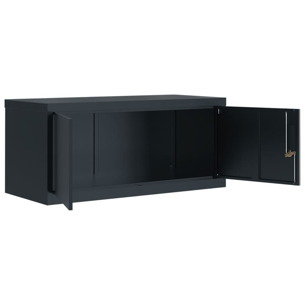 vidaXL Αρχειοθήκη Ανθρακί 90 x 40 x 240 εκ. Ατσάλινη