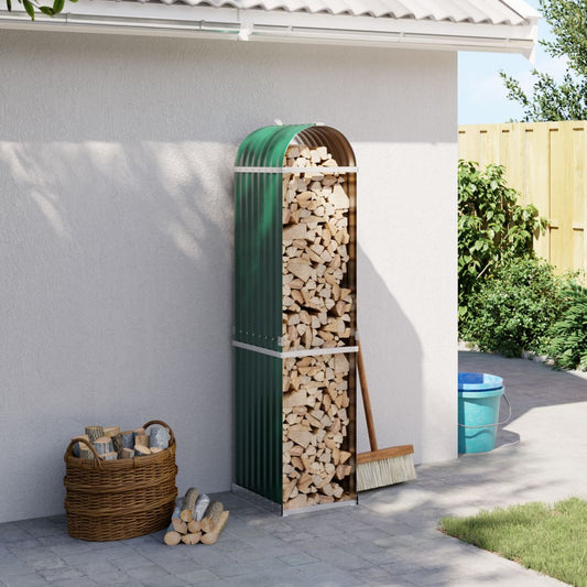 vidaXL Ξυλοθήκη Πράσινη 40 x 45 x 170 εκ. από Γαλβανισμένο Ατσάλι