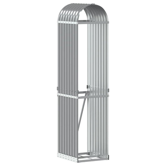 vidaXL Ξυλοθήκη Ανοιχτό Γκρι 40x45x170 εκ. από Γαλβανισμένο Ατσάλι