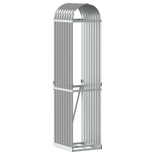 vidaXL Ξυλοθήκη Ανοιχτό Γκρι 40x45x170 εκ. από Γαλβανισμένο Ατσάλι