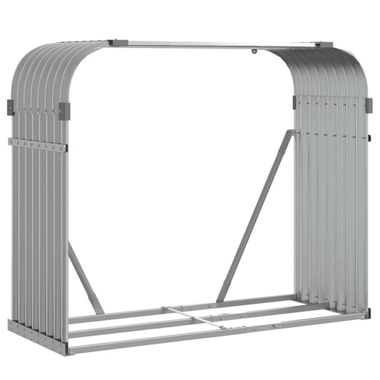 vidaXL Ξυλοθήκη Αν. Γκρι 120x45x100 εκ. από Γαλβανισμένο Ατσάλι