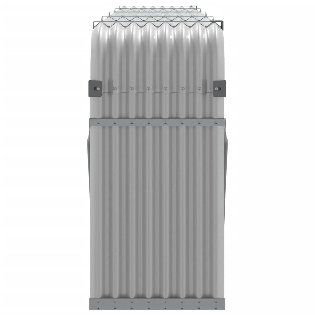 vidaXL Θήκη για Κορμούς Ανοιχτό Γκρι 300x45x100 εκ. από Γαλβανισμένο Ατσάλι
